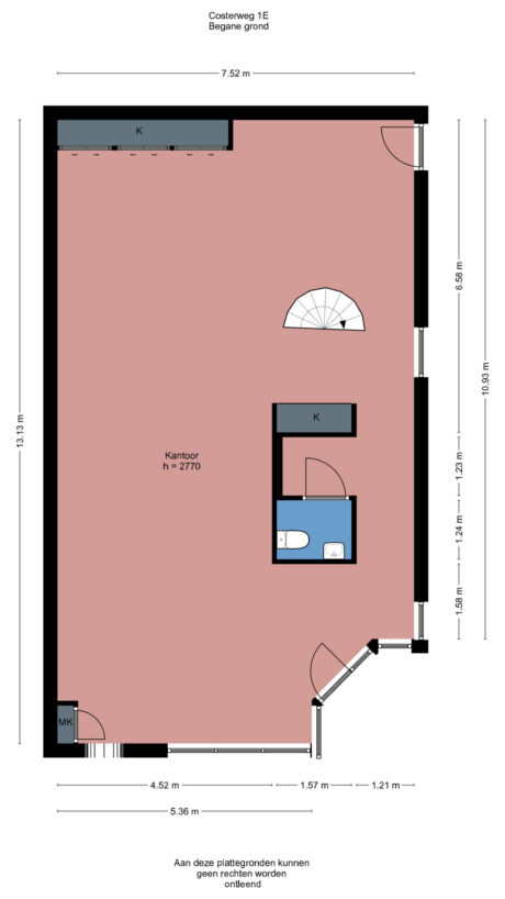 Plattegrond: Costerweg 1E, Wageningen