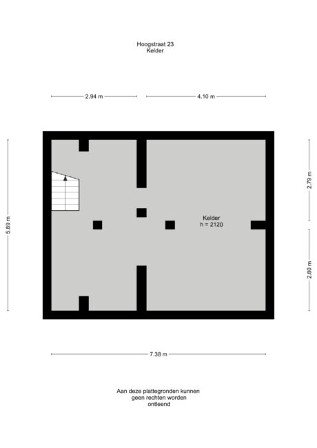 Plattegrond: Hoogstraat 23, Wageningen