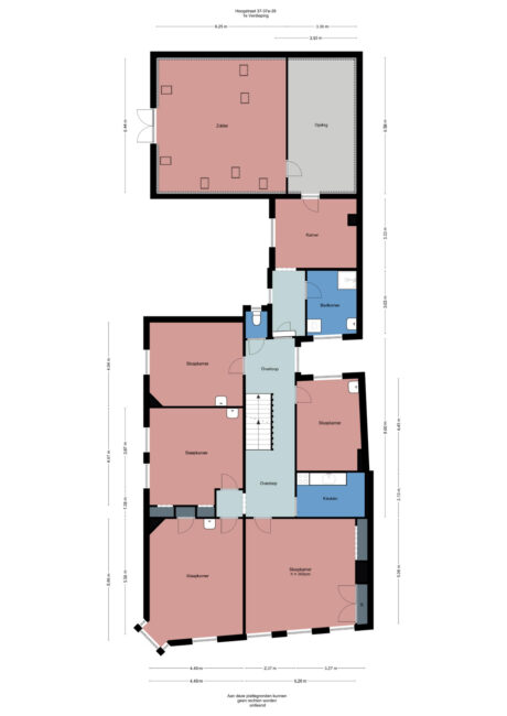 Plattegrond: Hoogstraat 37, Wageningen