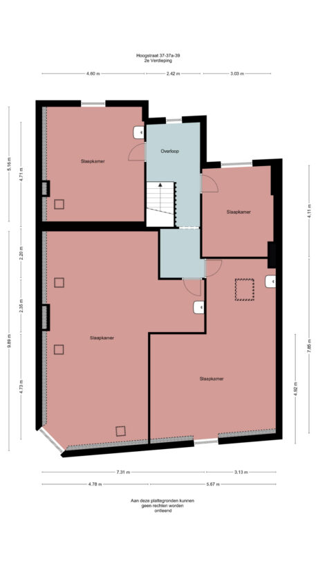 Plattegrond: Hoogstraat 37, Wageningen