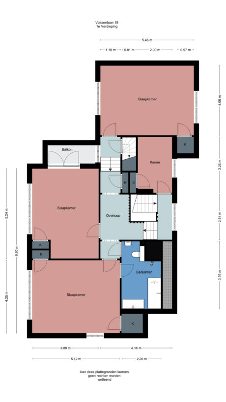 Plattegrond: Vossenlaan 19, Wageningen
