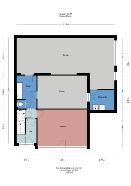 Plattegrond: Floralaan 9, Wageningen