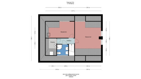 Plattegrond: Papenpad 34A, Wageningen