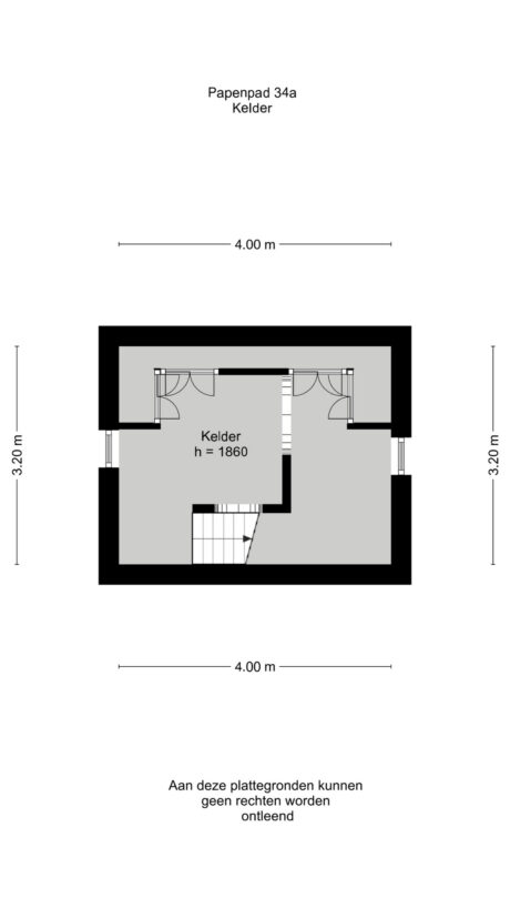 Plattegrond: Papenpad 34A, Wageningen
