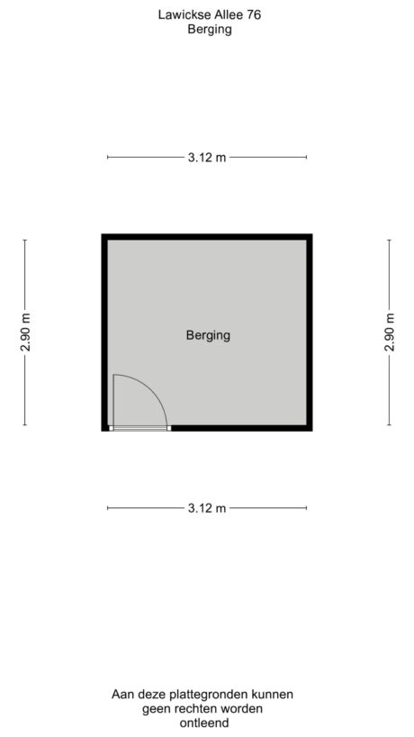 Plattegrond: Lawickse Allee 76, Wageningen