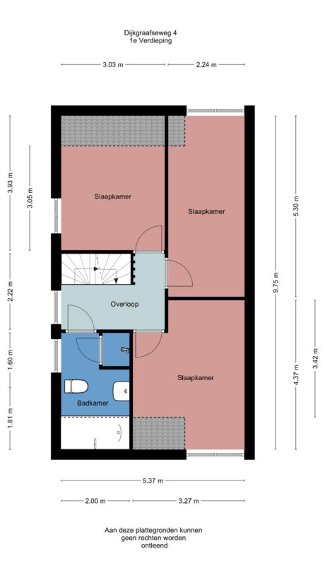 Plattegrond: Dijkgraafseweg 4, Wageningen