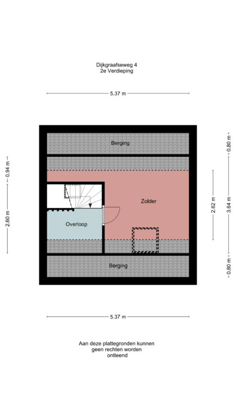 Plattegrond: Dijkgraafseweg 4, Wageningen