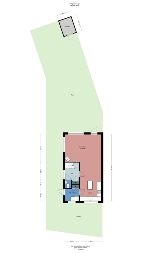 Plattegrond: Dijkgraafseweg 4, Wageningen