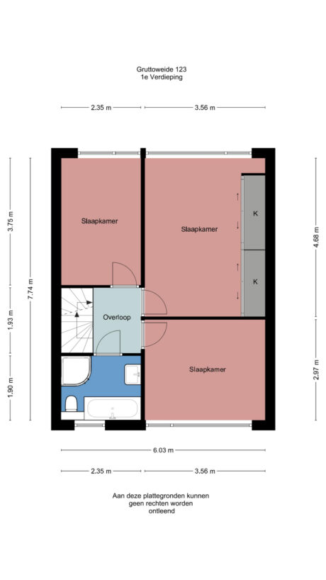 Plattegrond: Gruttoweide 123, Wageningen