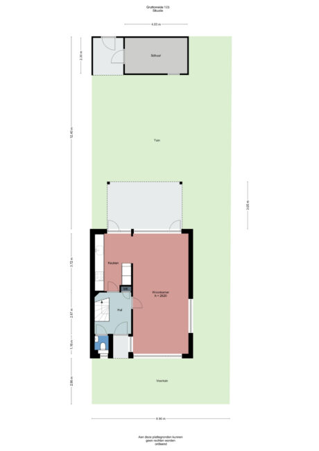 Plattegrond: Gruttoweide 123, Wageningen