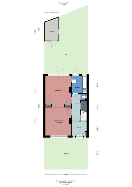 Plattegrond: Ceresstraat 10, Wageningen