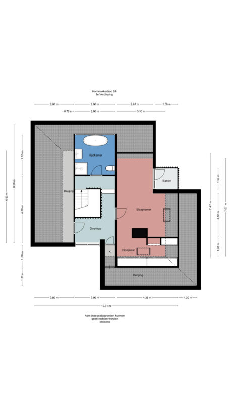 Plattegrond: Hamelakkerlaan 24, Wageningen