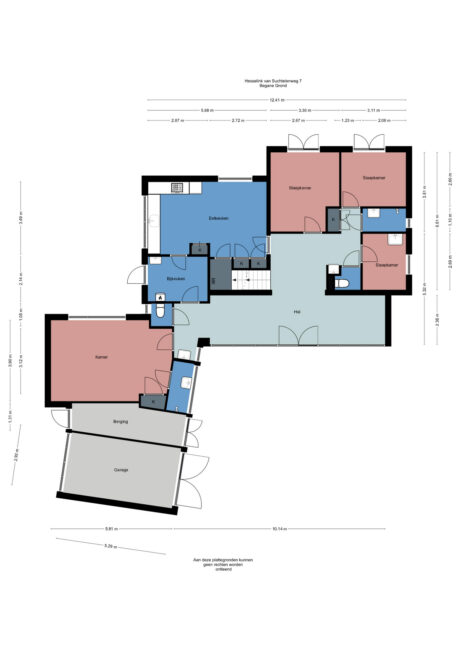 Plattegrond: Hesselink van Suchtelenweg 7, Wageningen