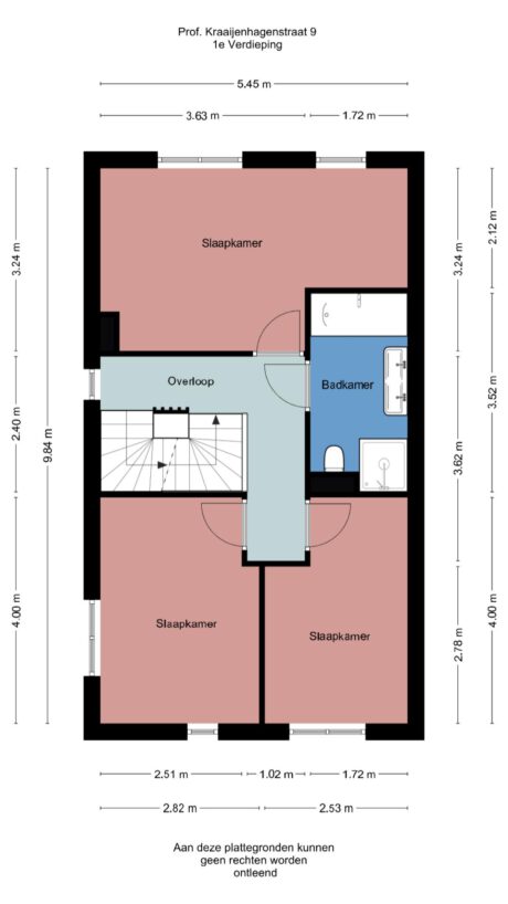Plattegrond: Prof. Kraaijenhagenstraat 9, Wageningen