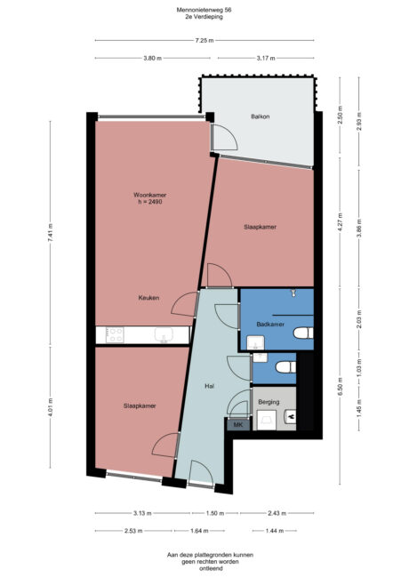 Plattegrond: Mennonietenweg 56, Wageningen