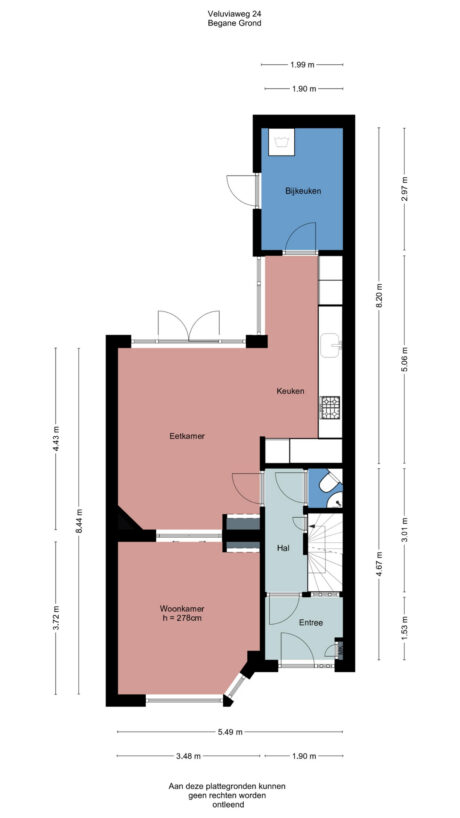 Plattegrond: Veluviaweg 24, Wageningen