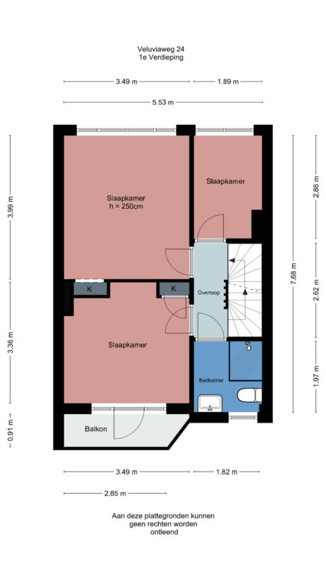 Plattegrond: Veluviaweg 24, Wageningen