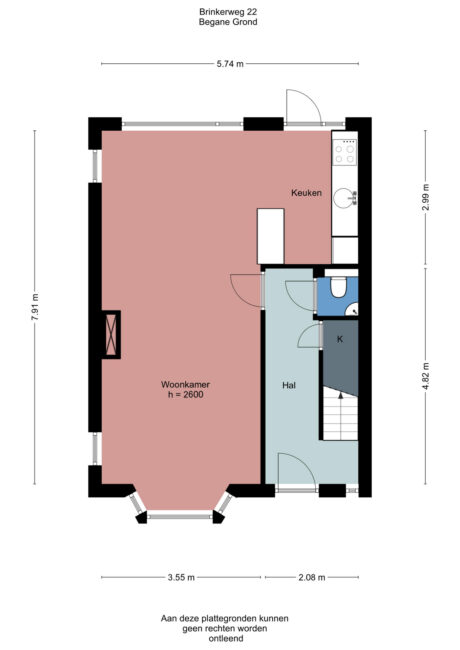 Plattegrond: Brinkerweg 22, Wageningen