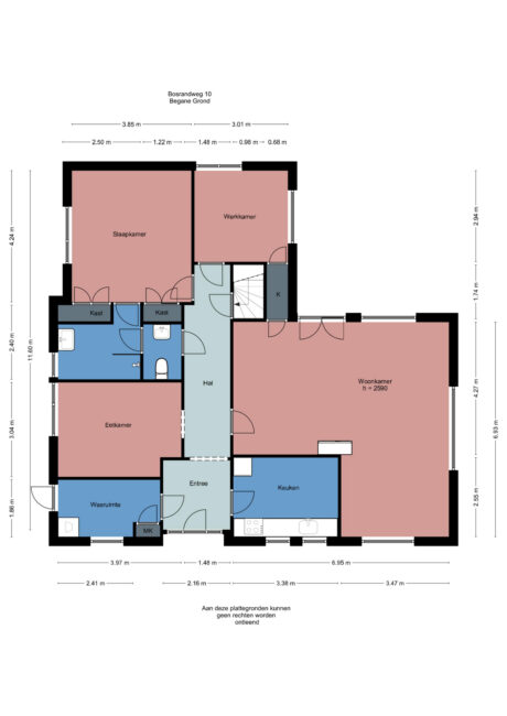 Plattegrond: Bosrandweg 10, Wageningen