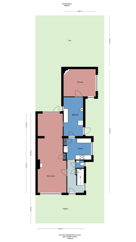 Plattegrond: Harnjesweg 5, Wageningen