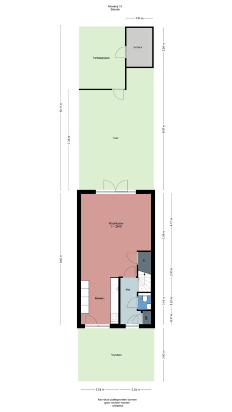 Plattegrond: Mouterij 19, Wageningen