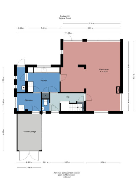 Plattegrond: Englaan 20, Wageningen