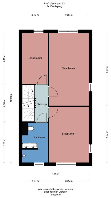 Plattegrond: Prof. Visserlaan 13, Wageningen