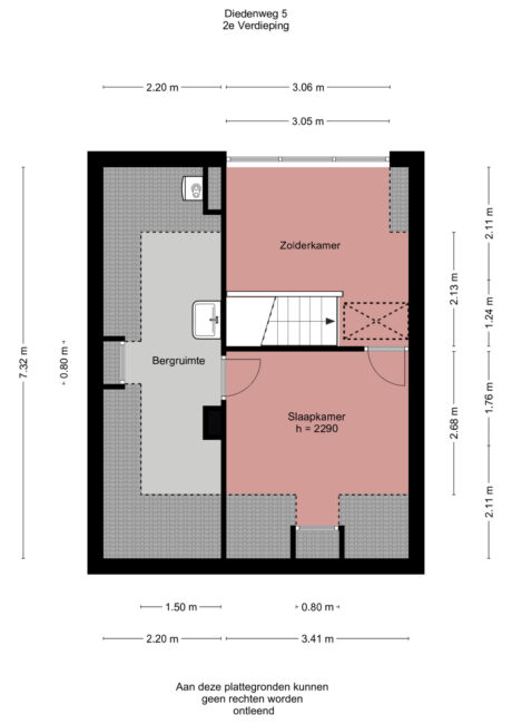 Plattegrond: Diedenweg 5, Wageningen