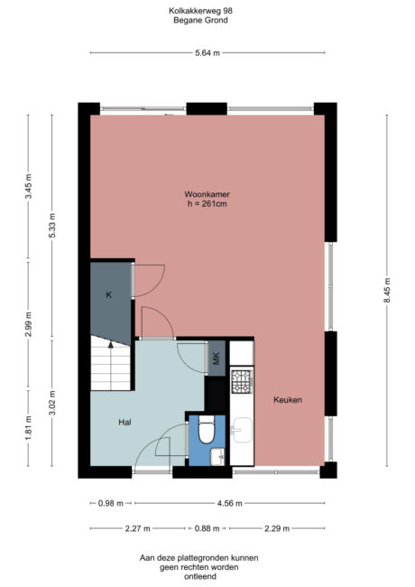 Plattegrond: Kolkakkerweg 98, Wageningen
