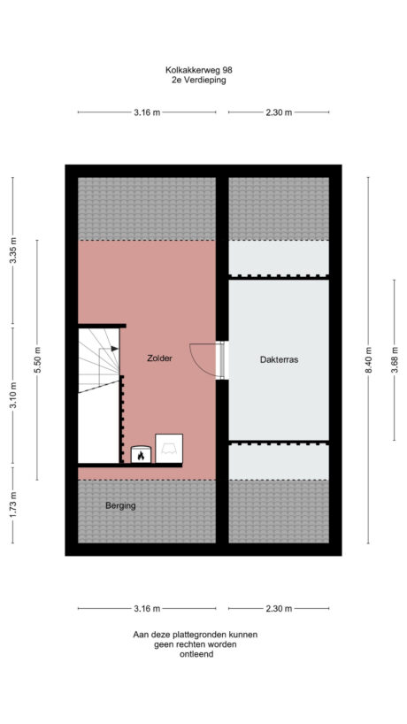 Plattegrond: Kolkakkerweg 98, Wageningen