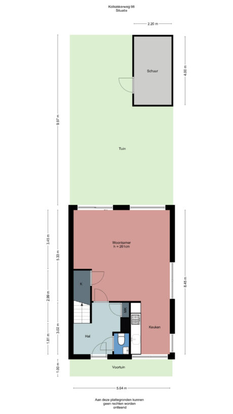 Plattegrond: Kolkakkerweg 98, Wageningen