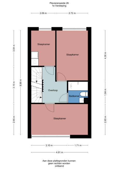 Plattegrond: Plevierenweide 26, Wageningen