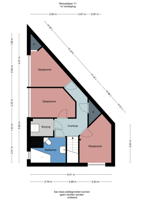 Plattegrond: Rietveldlaan 71, Wageningen