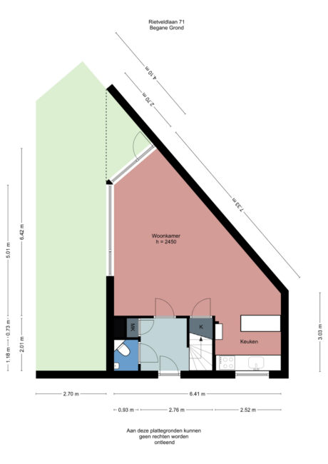Plattegrond: Rietveldlaan 71, Wageningen