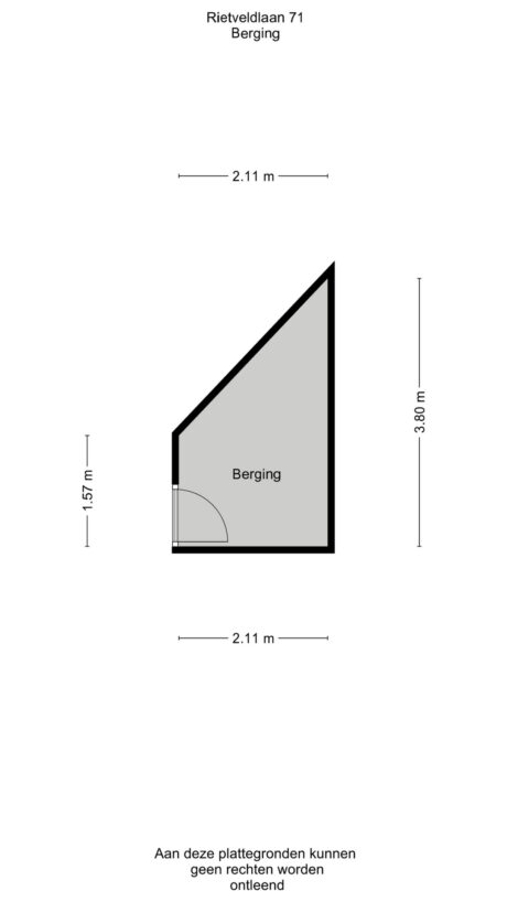 Plattegrond: Rietveldlaan 71, Wageningen