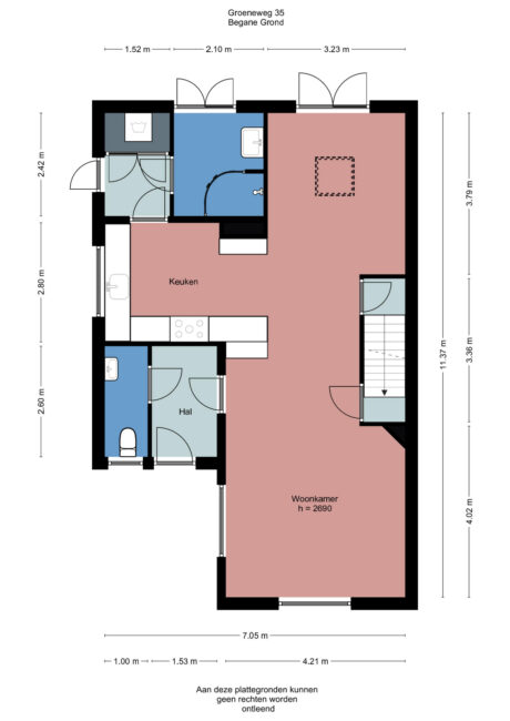 Plattegrond: Groeneweg 35, Renkum