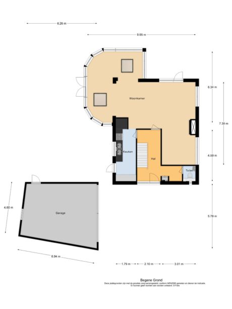 Plattegrond: Onder de Bomen 5A, Renkum