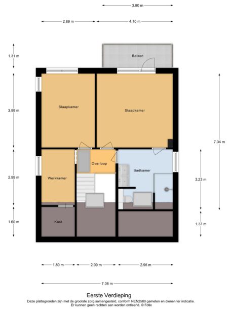 Plattegrond: Onder de Bomen 5A, Renkum