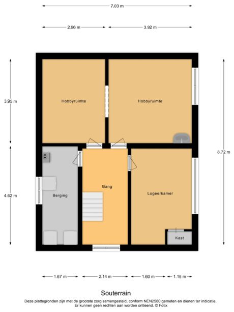 Plattegrond: Onder de Bomen 5A, Renkum