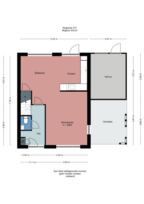 Plattegrond: Roghorst 273, Wageningen