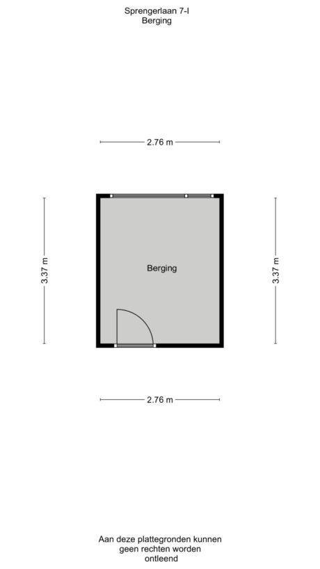 Plattegrond: Sprengerlaan 7I, Wageningen