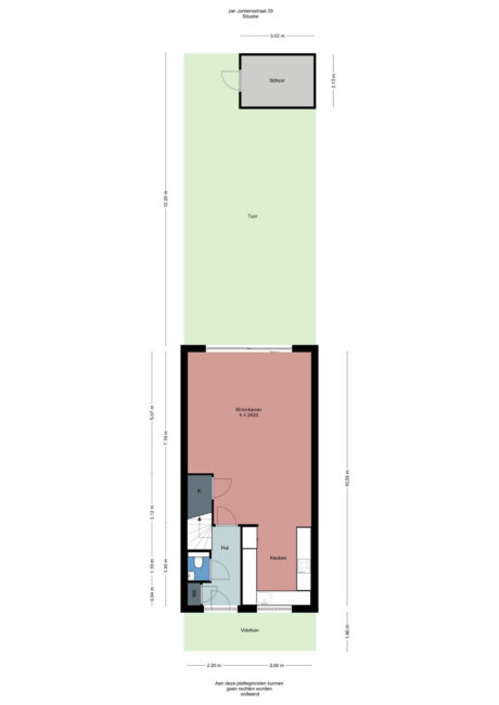 Plattegrond: Jan Jordensstraat 29, Wageningen