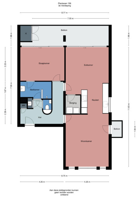 Plattegrond: Plantsoen 156, Wageningen