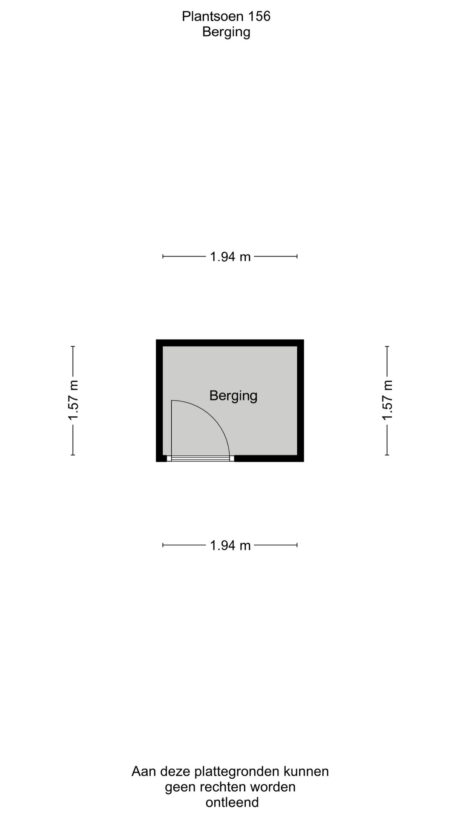 Plattegrond: Plantsoen 156, Wageningen