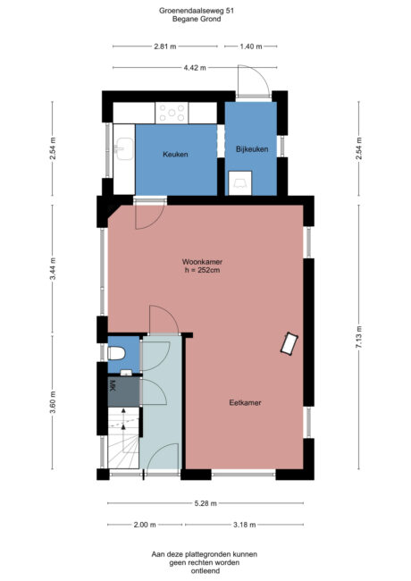 Plattegrond: Groenendaalseweg 51, Renkum