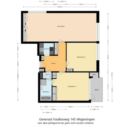 Plattegrond: Generaal Foulkesweg 145, Wageningen