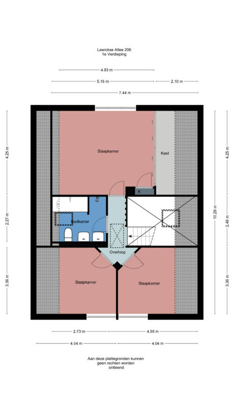 Plattegrond: Lawickse Allee 206, Wageningen