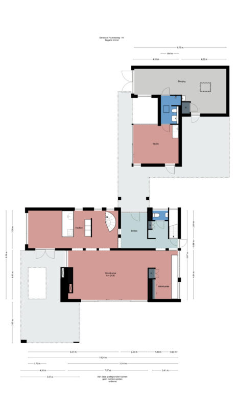 Plattegrond: Generaal Foulkesweg 111, Wageningen