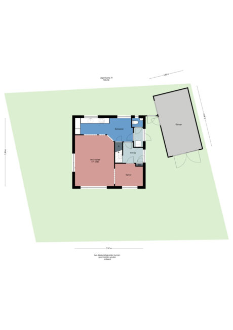 Plattegrond: Jagerskamp 31, Wageningen