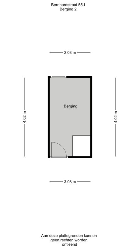Plattegrond: Bernhardstraat 55I, Wageningen